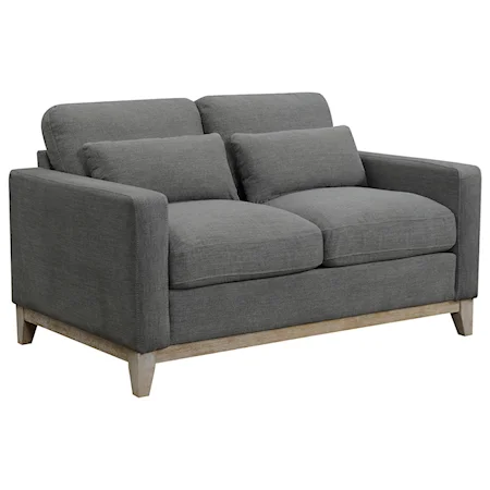 Modern Loveseat with Track Arms